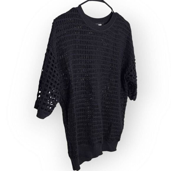 DKNY Women's Open Stitch Sweater in Black size Small - Picture 3 of 7